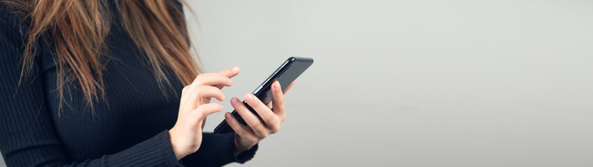 Hand Holding Mobile Cell Phone