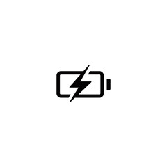 Obraz premium Phone battery simple flat icon vector illustration