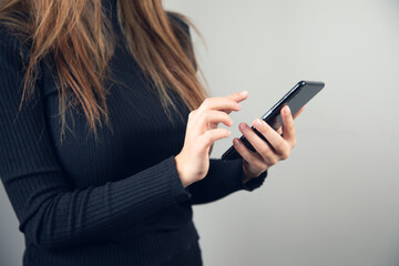 Hand Holding Mobile Cell Phone