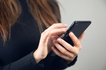 Hand Holding Mobile Cell Phone