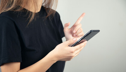 Hand Holding Mobile Cell Phone