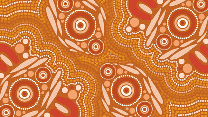 Aboriginal style of dot design illustration