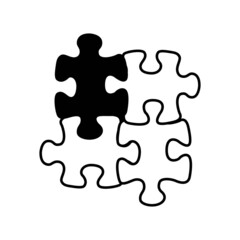 puzzles icon on white background vector illustration