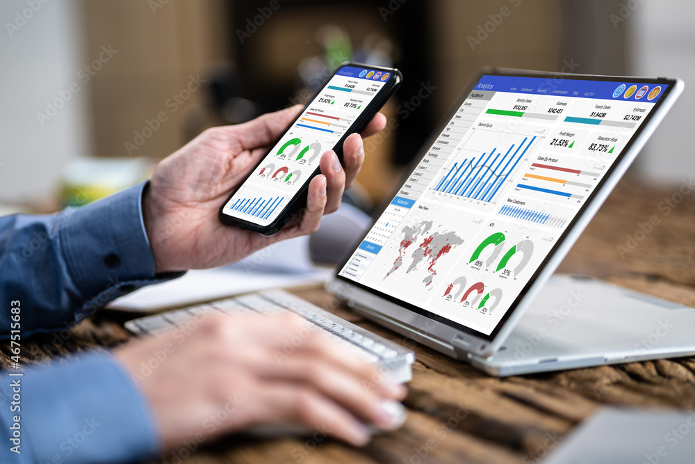 Poster kpi business analytics data dashboard