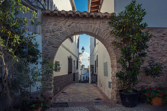 Typical street in Castril. In the Andalucia community, Granada, Spain