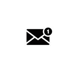 Email notification simple flat icon vector illustration