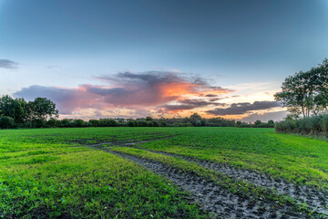 Obraz premium Sonnenuntergang in Teutendorf