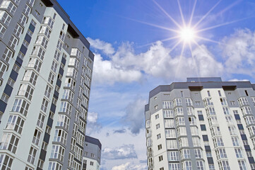 Modern panel apartment building