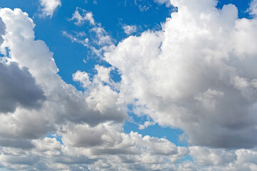 clouds on a background blue sky