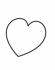 ハート２(線画)