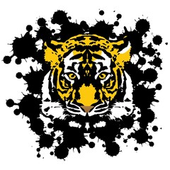 リアルな虎の顔イラスト（2022年　年賀状デザイン）