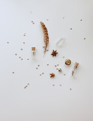 christmas flat lay with craft details