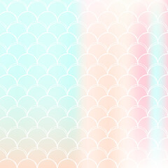 Holographic scale background with gradient mermaid.