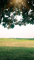 sunset over the river