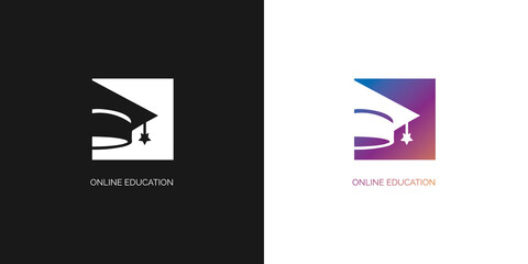 logo illustration for online education