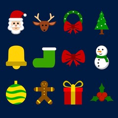 flat style christmas day icon design. design for applications and presentations.