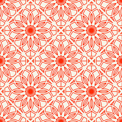 Seamless texture with arabic geometric ornament. Vector mosaic linear pattern