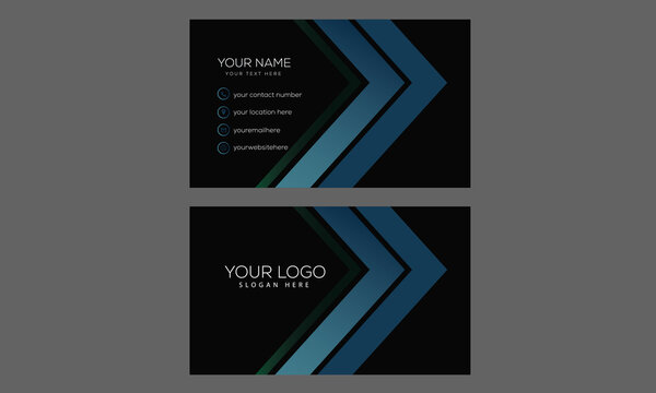 black business card creative design template. Luxury vector business card design
