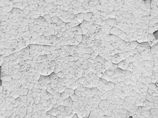 White cracked paint on the wall