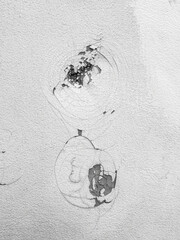 Bullet marks on the wall