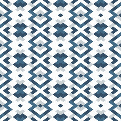 Abstract seamless geometric pattern in vector. Simple colorful texture. Background in blue and gray colors
