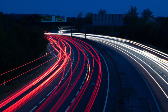 Night Traffic on A11 near Cambridge, UK