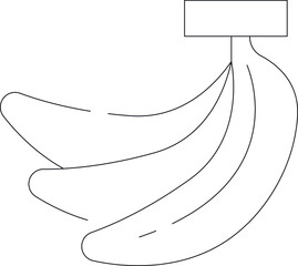 fitness icon banana and fruit