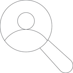 marketing icon magnifying glass and search