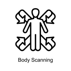 Body Scanning Trendy icon isolated on white and blank background for your design