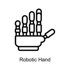 Robotic Hand Trendy icon isolated on white and blank background for your design