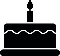 Obraz premium family life icon candle cake and birthday