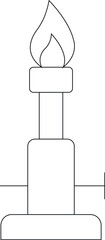 experiment icon bunsen burner and burner