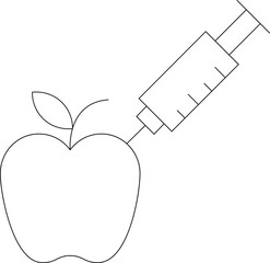 experiment icon apple  and syringe