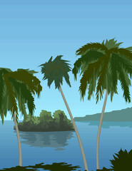 landscape vector illustration