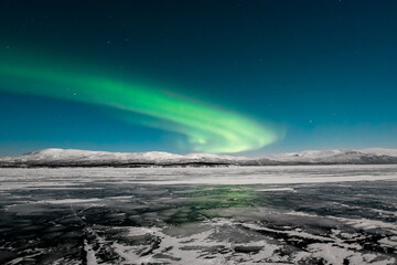 Fototapeta na wymiar aurora borealis northern lights in Swedish lapland 