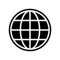 The globe icon. Globe symbol. Flat Vector illustration