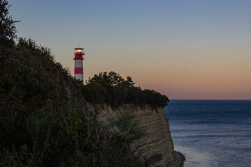 lighthouse at sunset