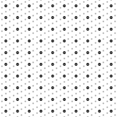 Square seamless background pattern from geometric shapes are different sizes and opacity. The pattern is evenly filled with small black fast forward symbols. Vector illustration on white background