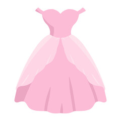 bride dress for wedding color illustration