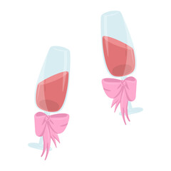 wedding drink for wedding color illustration