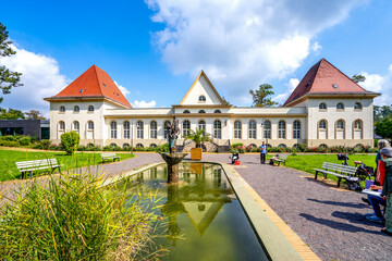 Öffentlicher Kurpark, Bad Kösen, Naumburg an der Saale, Sachsen Anhalt, Deutschland 