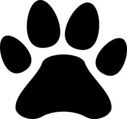 ネコなどの動物の足跡のシンプルなベクターアイコン