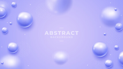 Abstract purple vector background with sphere bubble.