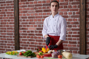 chef preparing vegetables
