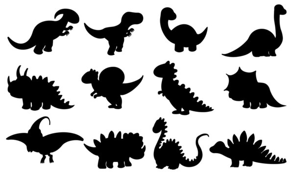 Baby Dino, Baby Dinosaur, Baby Dinosaur SVG Cute Baby Dino Silhouette