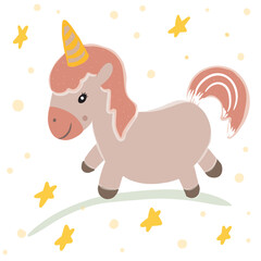 Cute pink unicorn, pink unicorn