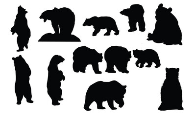 Bear Silhouettes SVG Bear SVG