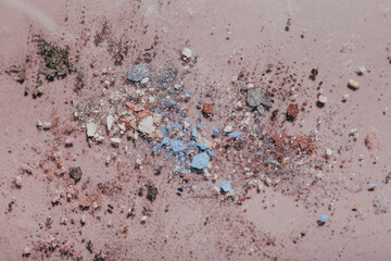 eye shadow close-up , flat lay 