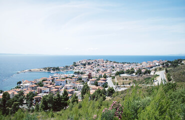 Obraz premium GREECE, ATHENS: Scenic cityscape view of streets with ancient Greek architecture 