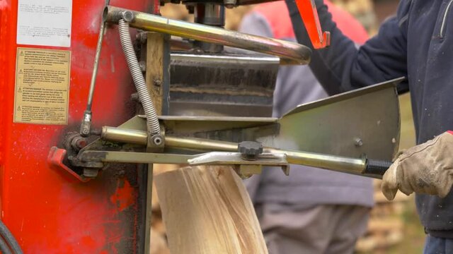 cutting wood